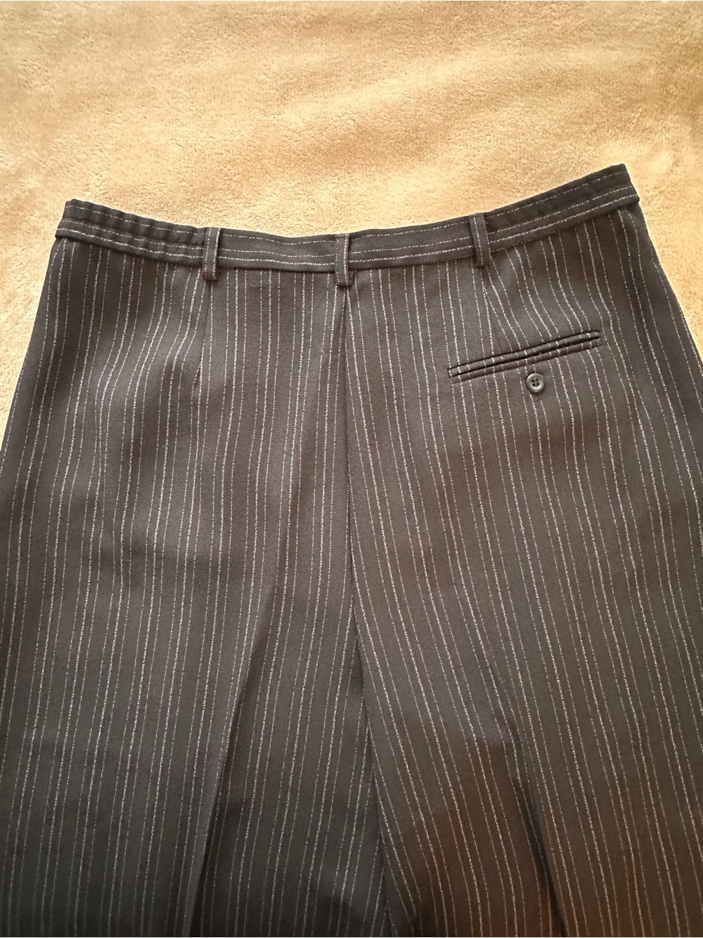 Karen Scott Black Pinstripe Women's Dress Pantsuit - Picture 2 of 7